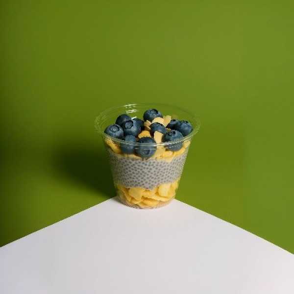 Чиа пудинг с голубикой 